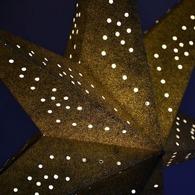 9. DECORATIVE STAR WITH LED ILLUMINATION, height: 65CM, CHAMPAGNE