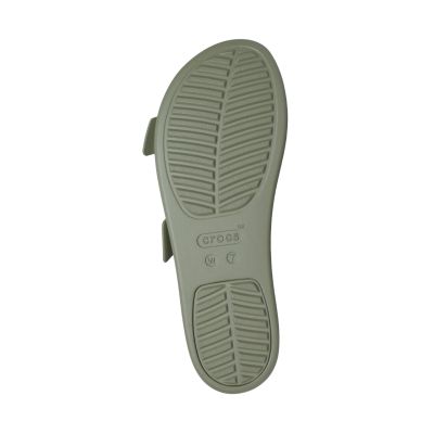 5. Crocs Brooklyn Buckle Low Women's Slides Green 211215 3BX