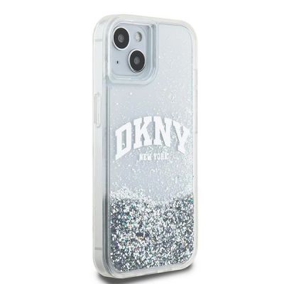 4. DKNY Liquid Glitter Big Logo case for iPhone 15 / 14 / 13 - white