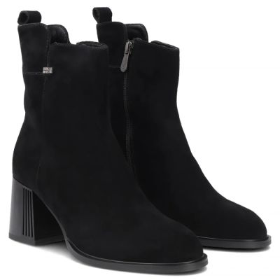 4. Black Women’s Leather Heeled Ankle Boots Filippo DBT8191