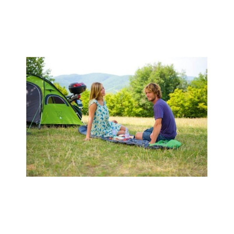 8. Coleman Biker Sleeping Bag (200 cm) - Grey/Green Size: Right