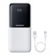 7. Baseus Lipow 20000mAh 22.5W Powerbank with two built-in cables with additional Baseus Simple USB-A - USB-C 3A 20cm cable - white