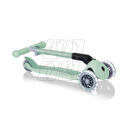 13. 3-wheel scooter Globber Foldable Lights ECOlogic Pistachio Jr 692-505