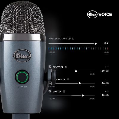 4. Blue Microphones Yeti Nano Black Tabletop Microphone