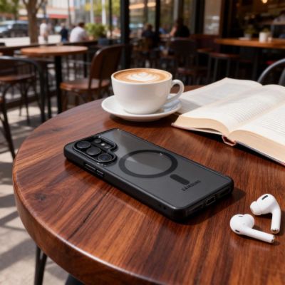 6. Tech-Protect Magmat MagSafe Case for Samsung Galaxy S26 Ultra - Transparent Black