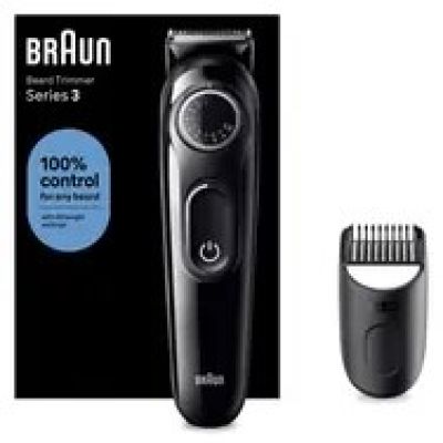 6. Braun BeardTrimmer 3 BT3400 Beard Trimmer Battery 20 1 cm Black