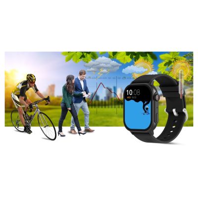 18. Smartwatch Gravity GT15-1 Black Silicone Strap + Black Bracelet