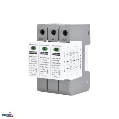 Surge arrester 3P 8kA DC 1200V CLASS T1T2 SCHELINGER