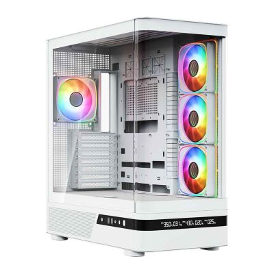 MODECOM VOLCANO AQ 200 ARGB MIDI CASE WHITE