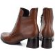 5. Women's insulated ankle boots with a block heel, brown, Potocki SZ12868