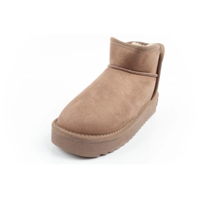 3. D.Franklin women's winter snow boots, fashionable fur lined, brown ankle boots