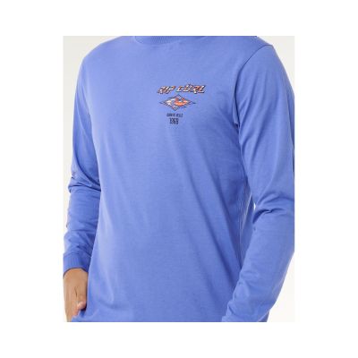 2. Men's RIP CURL Fade Out Icon L/S Tee Blue