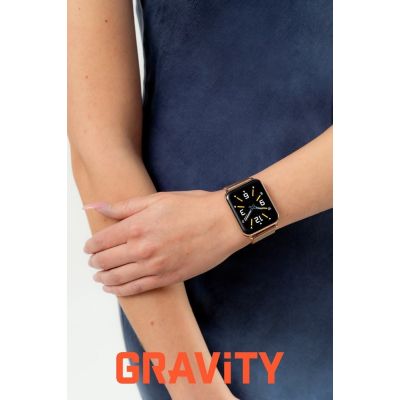 2. Smartwatch Gravity Rose Gold Purple 2 Straps GT17-3