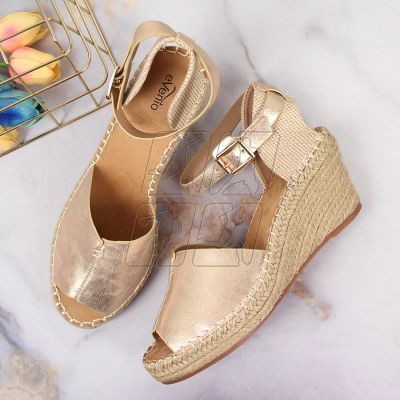 6. Sandals espadrilles on the wedge heel eVento W EVE68A gold