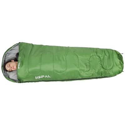 18. TOURIST SLEEPING BAG NEPAL 210x80x50CM GREEN ENERO CAMP