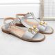 5. Comfortable sandals with zircons S.Barski W OLI261B, silver