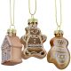 2. GLASS CHRISTMAS ORNAMENTS IN COOKIE-CUTTER SHAPES, GINGERBREAD, 12 PCS, BROWN MICA