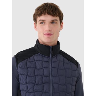 4. Men's down trekking vest with Primaloft filling Black 4F 4FWSS25TVJAM177-22S