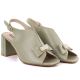 3. Women's sandals with a bow, olive green, Jezzi RMR25112-3