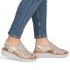 5. Women's beige woven platform sandals Rieker 69276-60