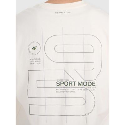 9. Men's oversized printed T-shirt 4F 4FRAW25TTSHM3220-11S