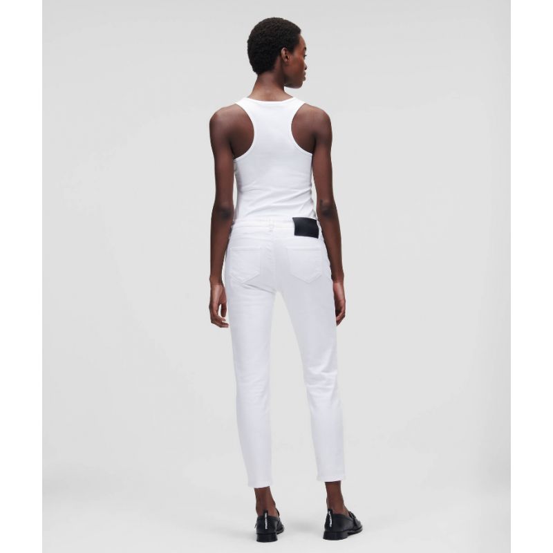 7. Karl Lagerfeld White Gf Denim Pants W 221W1101 jeans