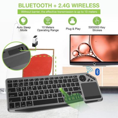 5. TECHLY WIRELESS DUAL BT/RF TOUCH KEYBOARD