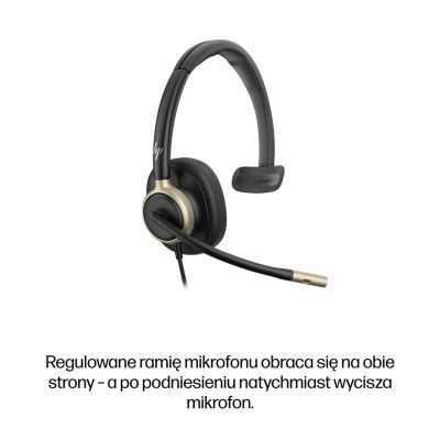 60. HP Poly Mission 815 Monaural USB Wired Headset