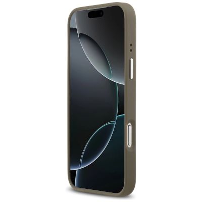5. Guess Grained Big 4G Classic Logo Case for iPhone 17 Pro Max - Brown