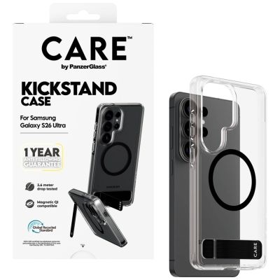 5. CARE by PanzerGlass Urban Explorer Transparent Case w. Black Qi for Samsung Galaxy S26 Ultra - transparent