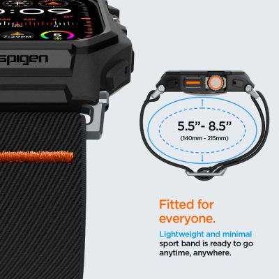 12. Spigen Lite Fit Pro Case with Strap for Apple Watch Ultra 1 / 2 (49mm) - Matte Black