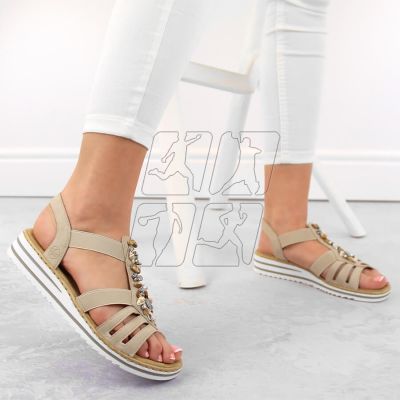 5. Comfortable Rieker W RKR680 beige sandals