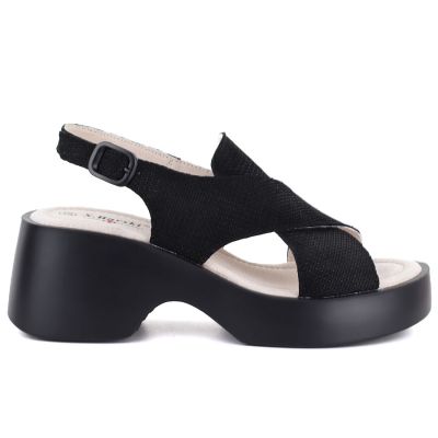 2. Women's leather sandals on a black platform S.Barski 7005