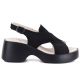 2. Women's leather sandals on a black platform S.Barski 7005