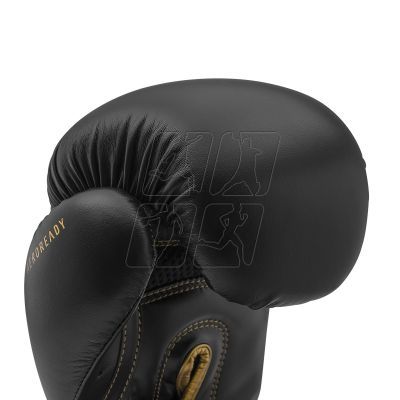 4. adidas HYBRID 80 ADIH80 boxing gloves black gold