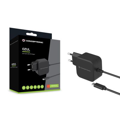7. Conceptronic OZUL04BE Mobile Device Charger Universal Black AC Internal