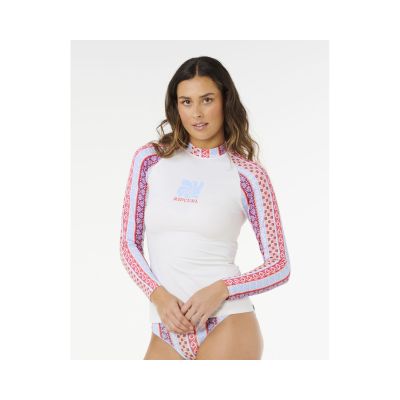 2. Women's Lycra RIP CURL Coastal Instinct Upf Ls Rv white