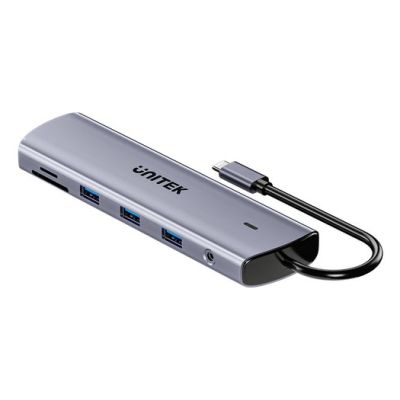 11. UNITEK D1113BGY01 Hubs and Concentrators 2 x USB 3.2 Gen 2 (3.1 Gen 2) Type-C 1000 Mbit/s Gray