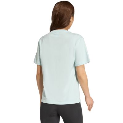 9. adidas Essentials Small Logo Cotton Light Blue Women's T-Shirt JY4965
