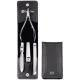 2. ZWILLING Classic Inox Travel Set 97438-004-0 – black leather case, 4-piece – black