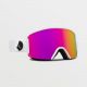 3. Volcom Garden Snowboard Goggles Matte White/Pink Chrome UV Protection Pink (VG0122101)