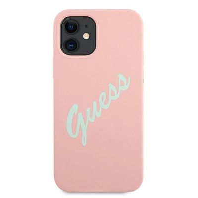 3. Guess GUHCP12SLSVSPG iPhone 12 mini 5.4" rose green/green pink hardcase Silicone Vintage