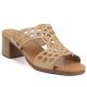 63. Women's beige openwork closed sandals Sabatina