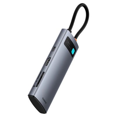 3. Baseus Metal Gleam 7in1 HDMI 4K 60Hz USB-C Hub / 3x USB 3.0 / USB-C PD / SD / microSD - Gray