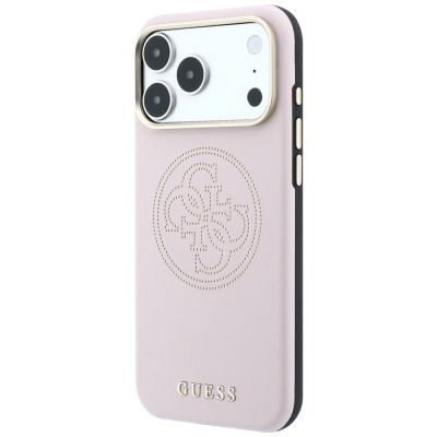 2. Guess Perforated 4G Gold Logo Magsafe Case for iPhone 17 Pro / 18 Pro - Pink