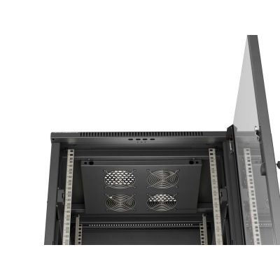 11. LANBERG FLOOR CABINET 19" 18U 600X600 BLACK