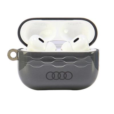 2. Audi IML Geometric Pattern AirPods Pro 2 Case - Gray