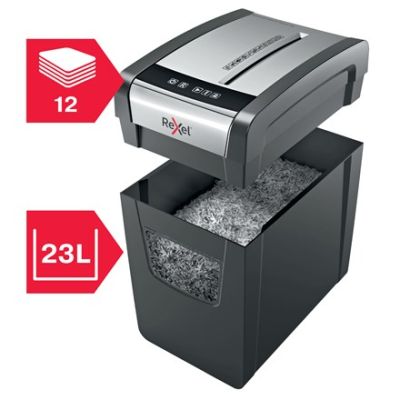 7. Rexel Momentum X312-SL Slimline Shredder, 12 sheets, 23 l bin