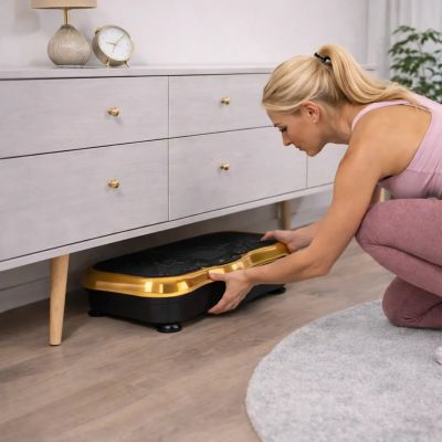 11. Extralink Moonwalk SpinMove Gold | Fitness Vibration Platform | 200W