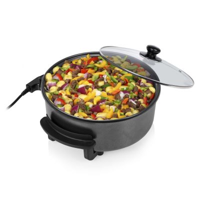 10. Tristar | Multifunctional XL grill pan | PZ-9135 | Diameter 30 cm | Grill | 1500 W | Lid included | Fixed handle | Black